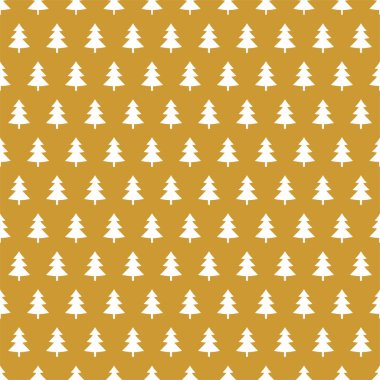 Altın Christmas arka plan ile beyaz Noel ağacı üst üste dönüşümlü olarak