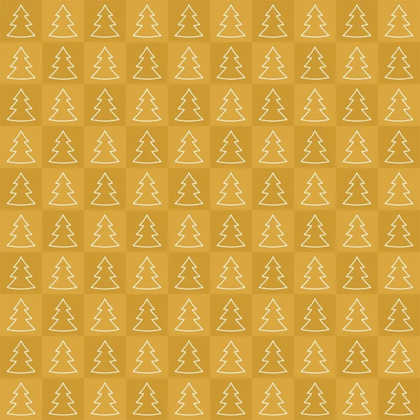 Altın Christmas arka plan koyu ve açık kareler beyaz Noel ağacı ile dönüşümlü olarak mozaik oluşur