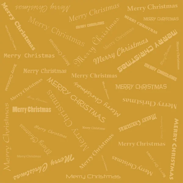 Fondo dorado navideño con letras doradas navideñas sobre fondo dorado — Vector de stock