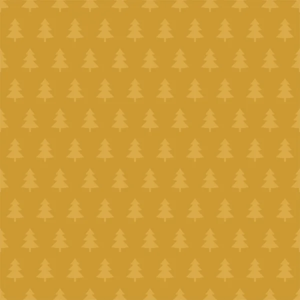 Fondo de Navidad dorado con árboles de Navidad dorados más claros en una fila a su vez sobre un fondo dorado más oscuro — Vector de stock