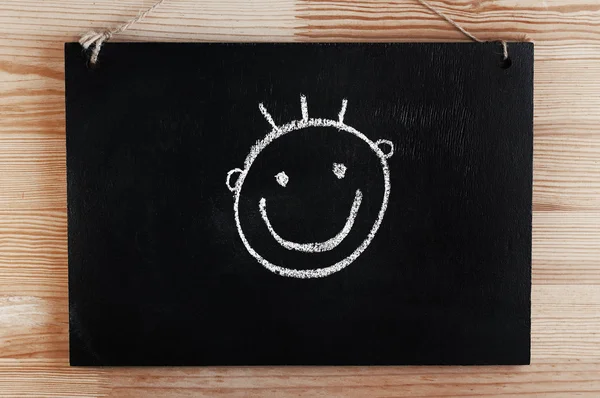 Siyah yazı tahtası doğum Smiley