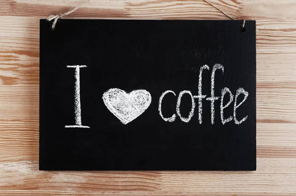 Kara tahta yazılı kahve seviyorum