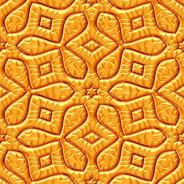 Oranžové kovové měděné plastové geometrický vzor bezešvé textury pozadí — Stock fotografie