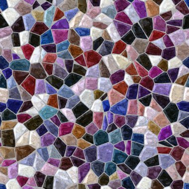 dark color full marble irregular plastic stony mosaic seamless pattern texture background with gray grout 