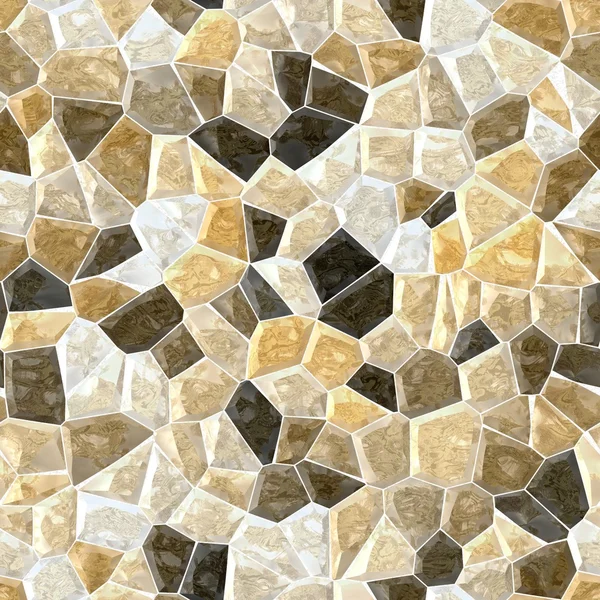 Mármol marrón beige natural irregular plástico piedra mosaico sin costuras patrón textura fondo con lechada blanca — Foto de Stock