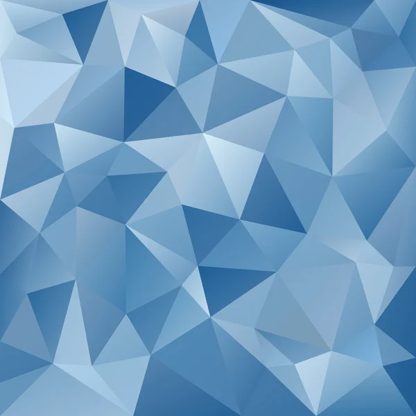Vector abstract irregular polygon background with a triangular pattern in ice blue colors — Stock Vector