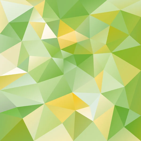 Vetor abstrato fundo polígono irregular com um padrão triangular em cores verde e amarelo fresco —  Vetores de Stock