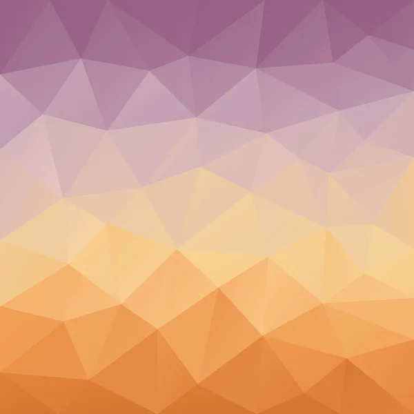 Vektor absztrakt szabálytalan sokszög háttérrel, lila és narancssárga átmenetes színek háromszög minta — Stock Vector
