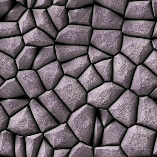 灰色の石畳石プラスチック不規則なシームレス パターン テクスチャ背景 — ストック写真