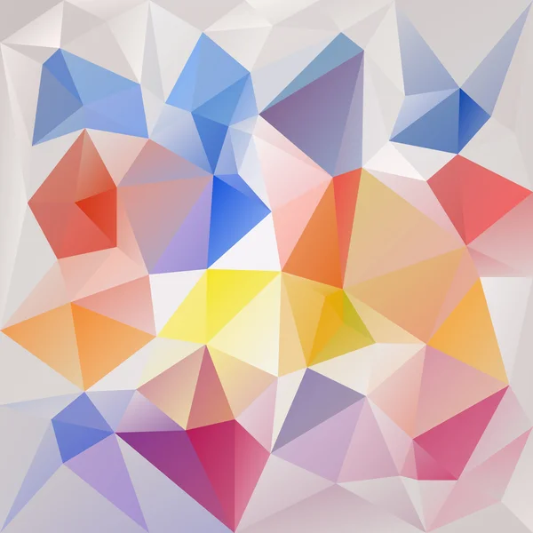 Vector abstracto irregular fondo polígono con un patrón triangular en colores pastel completos — Vector de stock