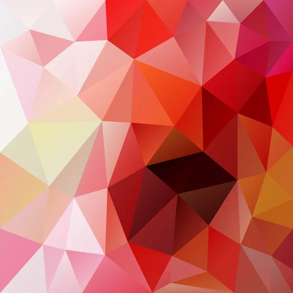 Векторный абстрактный неправильный многоугольник с треугольным рисунком в красном, розовом и оранжевом цветах — стоковый вектор
