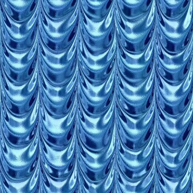 blue draped textile fabric drapery material seamless pattern texture background with a metallic reflection clipart