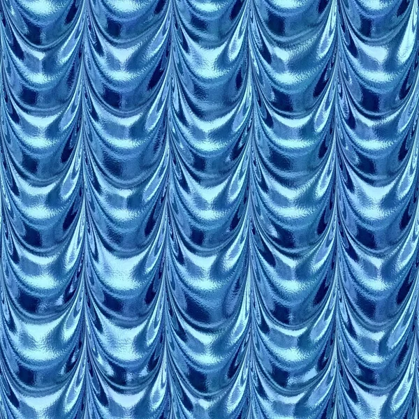 금속 반사와 블루 draped 섬유 직물 휘장 소재 완벽 한 패턴 질감 배경 — 스톡 사진