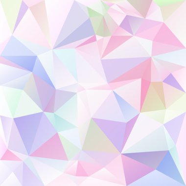vector abstract irregular polygon background with a triangular pattern in light pastel colored colors clipart