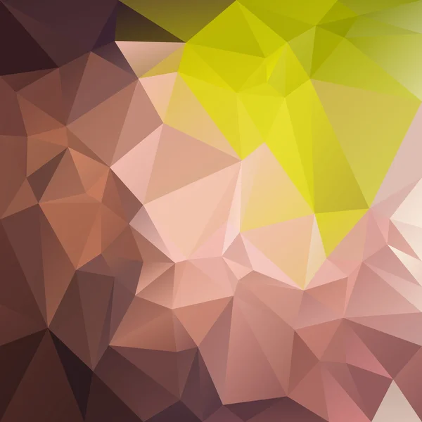 Векторний абстрактний нерегулярний багатокутний фон з трикутним візерунком в натуральних коричневих і зелених кольорах — стоковий вектор