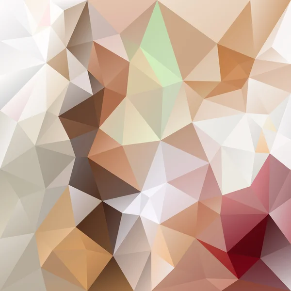 Vector abstract irregular polygon background with a triangular pattern in brown and beige colors — ストックベクタ