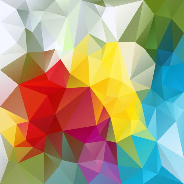 Vector abstracto irregular fondo polígono con un patrón triangular en colores coloridos — Vector de stock