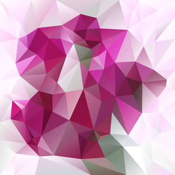 Vecteur abstrait fond polygone irrégulier avec un motif triangulaire aux couleurs rose et magenta — Image vectorielle