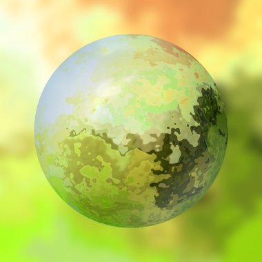 bulanık arka plan üzerinde taşküre deseni - pastel sarı, yeşil ve turuncu renkli