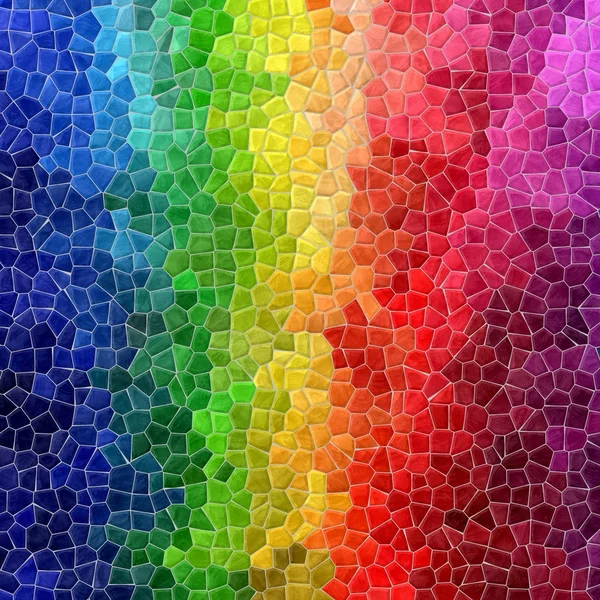 Mosaico rayas a todo color arco iris patrón textura fondo con lechada gris — Foto de Stock