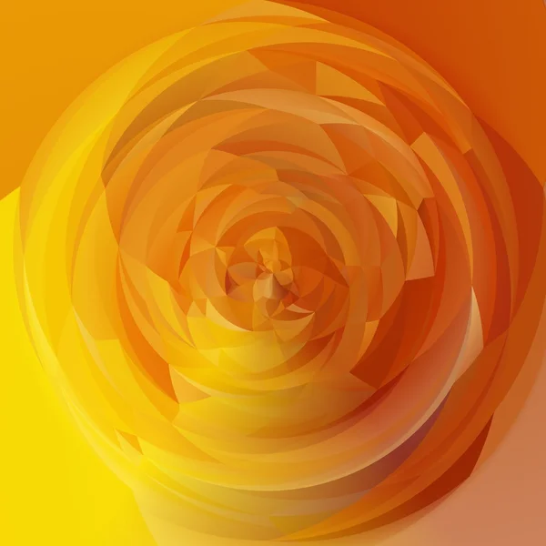 Abstract modern artistic rounded floral shapes background - yellow and orange colors — Stock Photo, Image