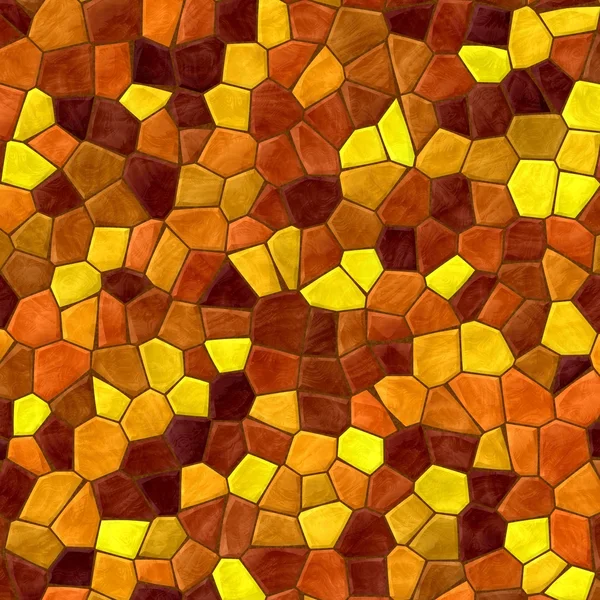 茶色のグラウトと黄色とオレンジ色のパターン テクスチャ背景をモザイクします。 — ストック写真