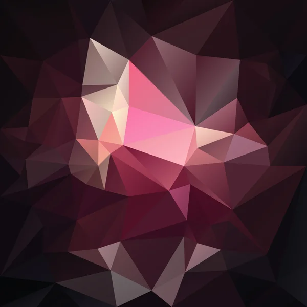 Vector abstracto fondo polígono irregular con un patrón triangular en color rosa oscuro, púrpura y negro — Vector de stock