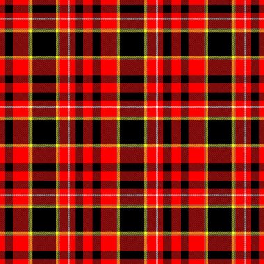 elmas tartan ekose kumaş Dikişsiz desen doku arka plan - kırmızı, renkli siyah, sarı ve beyaz kontrol