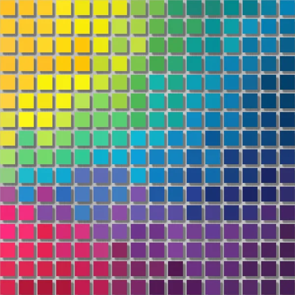 Pixel grafiky pozadí - malé čtverce se stínem - plné barev spektra duha barevné — Stock fotografie