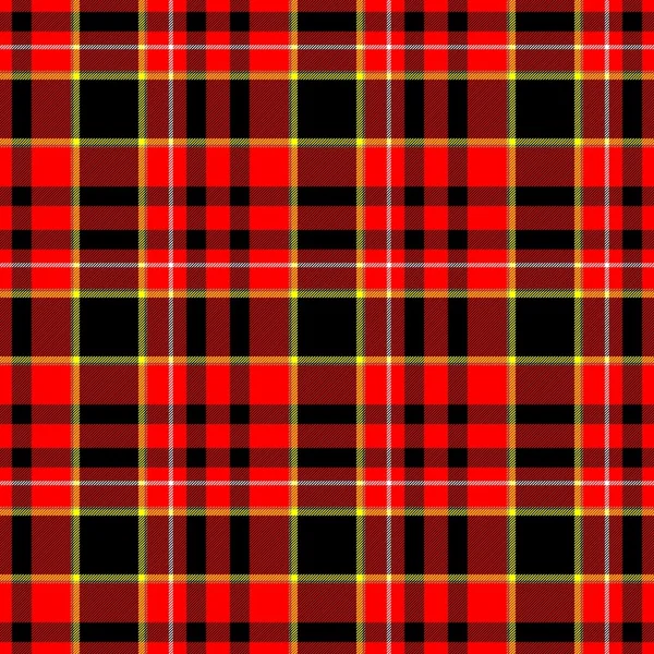 Verificar diamante tartan xadrez tecido sem costura fundo textura padrão - vermelho, preto, amarelo e branco colorido — Fotografia de Stock