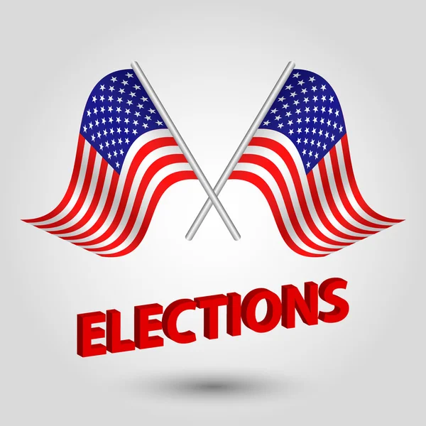 Vektor symbol prezidentských voleb v Usa - vlajka Spojených států amerických — Stockový vektor