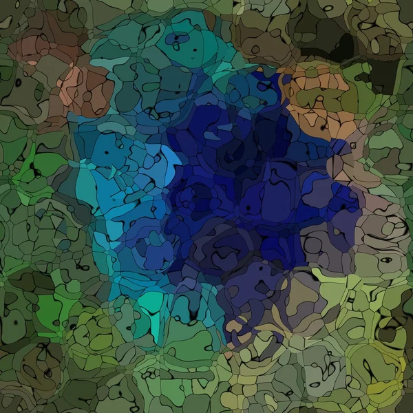 Moderne abstrakte Fleckmuster Textur Hintergrund - natürlich grün, blau und braun gefärbt — Stockfoto