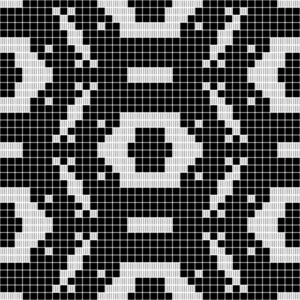 Rideau dentelle géométrique sans couture motif texture carrée fond noir et blanc — Photo