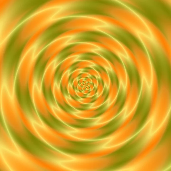Зелений і помаранчевий магія округлий вихровий фон — стокове фото