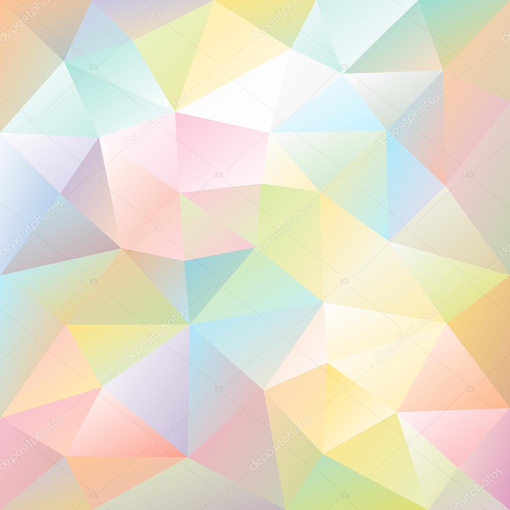 パステル カラー スペクトル色の三角形のパターンを持つベクトル不規則な多角形の抽象的な背景 ストックベクター C Ardely