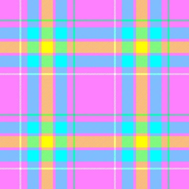 pembe, mavi, sarı ve yeşil onay elmas tartan ekose kumaş Dikişsiz desen doku arka plan