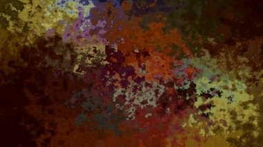 soyut animasyon ışıltılı arka plan tam HD dikdörtgen döngü videosu - suluboya benek sıvı etkisi - paslı kırmızı turuncu kahverengi yeşil