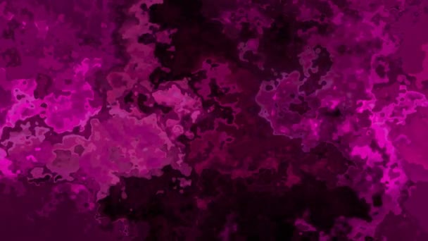 抽象的なアニメーションキラキラステンドグラスの背景フルHdシームレスループビデオ 水彩スプロッチ液体効果 色Magentaホットピンクフクシアバーガンディ赤 — ストック動画