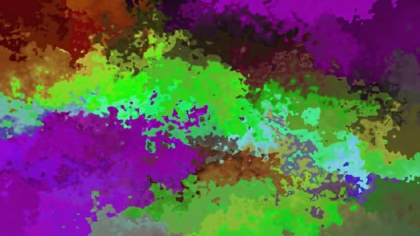 Абстрактное Анимированное Мерцание Окрашенный Фон Полный Бесшовный Цикл Видео Акварель — стоковое видео