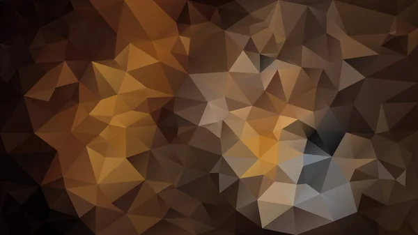 ベクトル抽象的な不規則な多角形の背景 三角形低ポリパターン 色ダークブラウンベージュ — ストックベクタ
