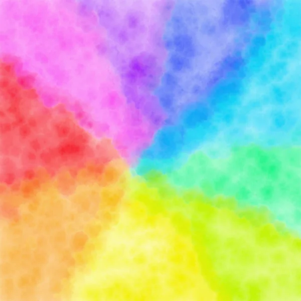 水彩抽象的な芸術的パターンのテクスチャの背景 ライトパステル虹フルカラースペクトル — ストック写真
