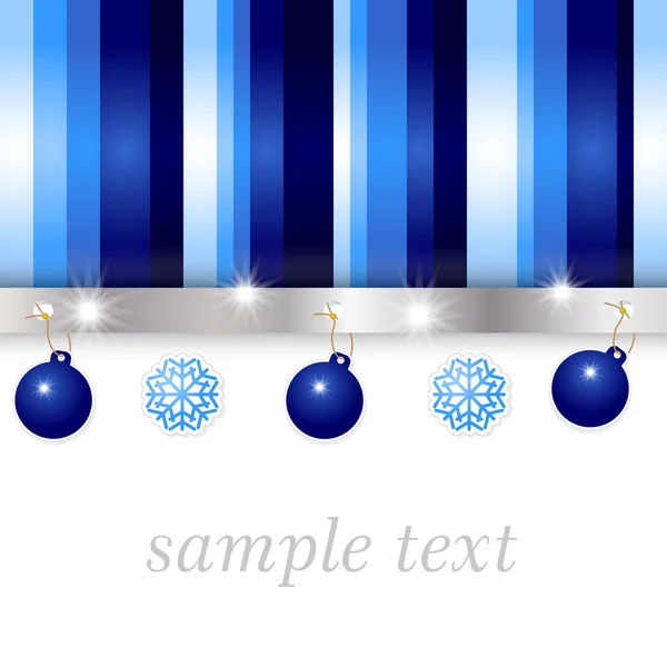 Fondo brillante azul y plata con rayas en colores de invierno — Vector de stock