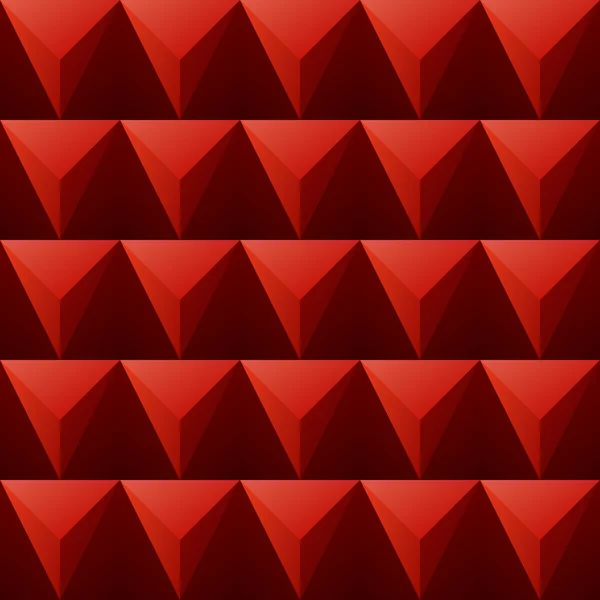Vector background with regular red plastic triangles — Stock Vector