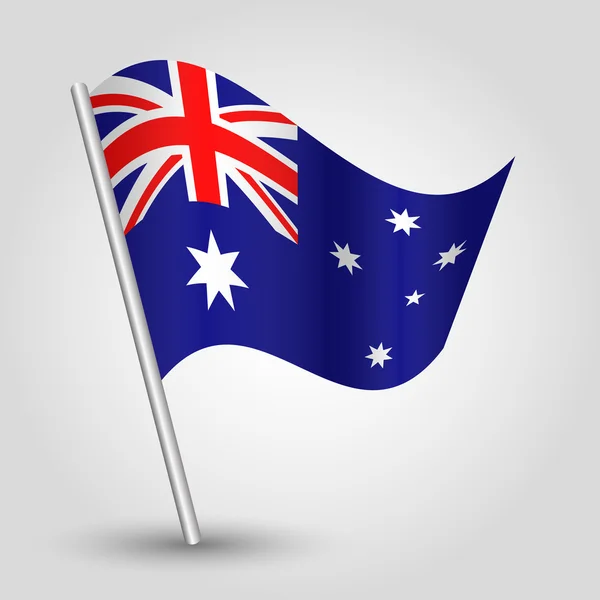 Vector 3d waving australian flag — Stock Vector