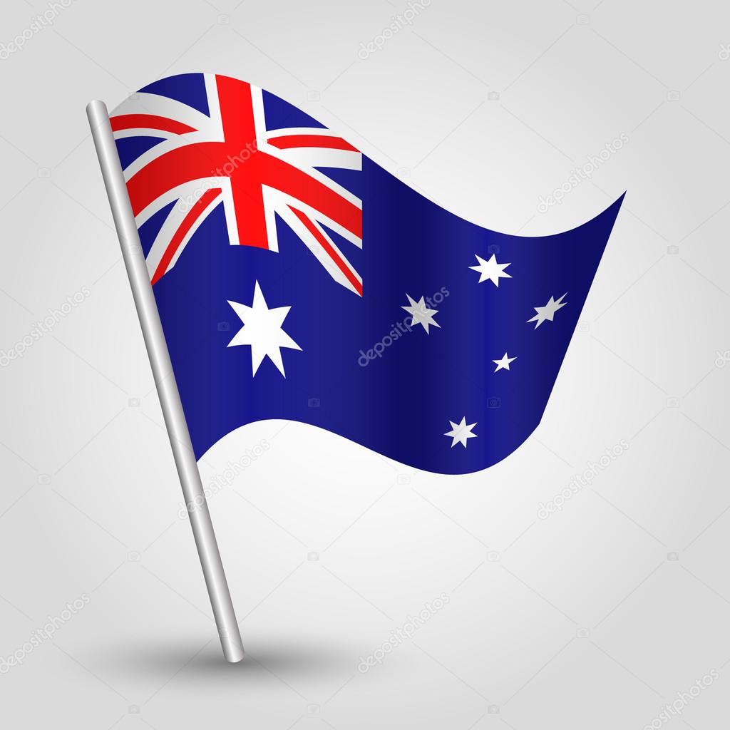 Vector 3d waving australian flag