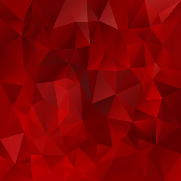 Diseño triangular de fondo poligonal vectorial en colores de día de San Valentín - rojo oscuro brillante — Vector de stock