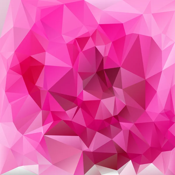 Vektor polygonaler Hintergrund dreieckig Design in Valentinstag Farben - rosa rosa — Stockvektor