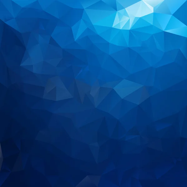Patrón de fondo poligonal vectorial - diseño triangular en acuarelas de mar - azul — Archivo Imágenes Vectoriales