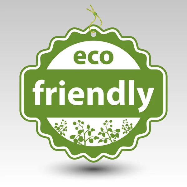 Vector groene eco vriendelijke product papieren prijskaartje label — Stockvector