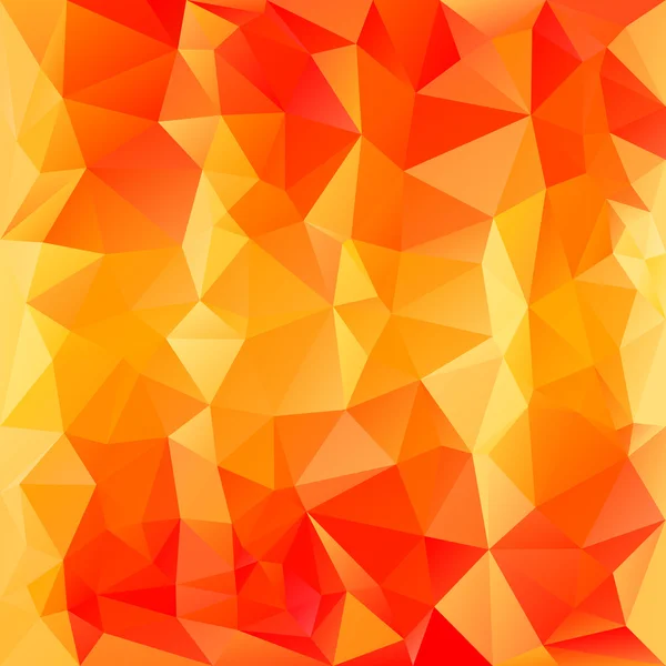 ベクトル多角形の背景パターン - 秋の色の三角形デザイン - 赤、オレンジ、黄色 — ストックベクタ